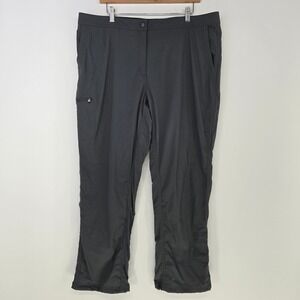 L.L. Bean Perfect Fit Pants Womens 20 Reg Gray Lined Hiking Outdoor 278023